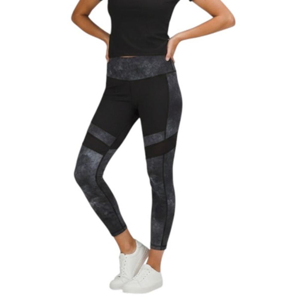 THE NORTH FACE Flash-Dry Crop Leggings Women S Grey/Black Athletic Sporty Travel
